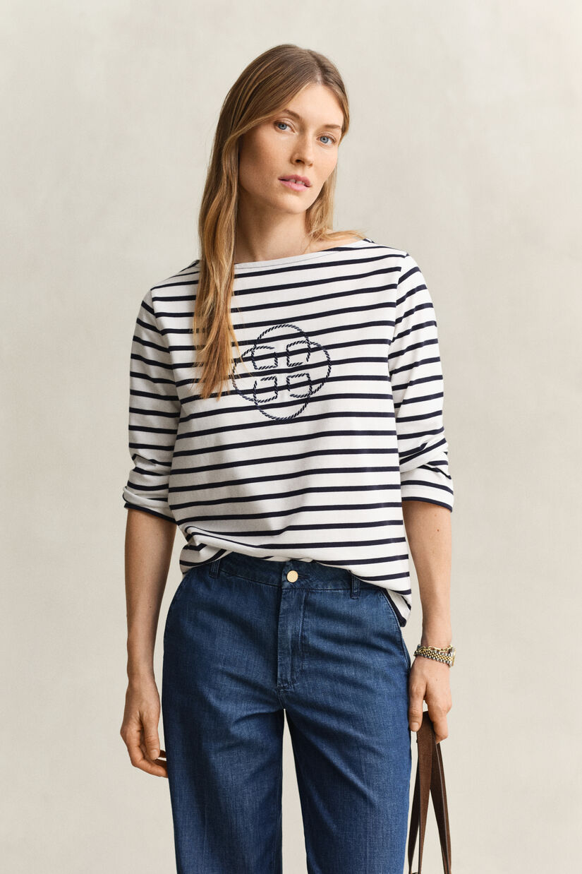 T-shirt &agrave; manches trois quarts