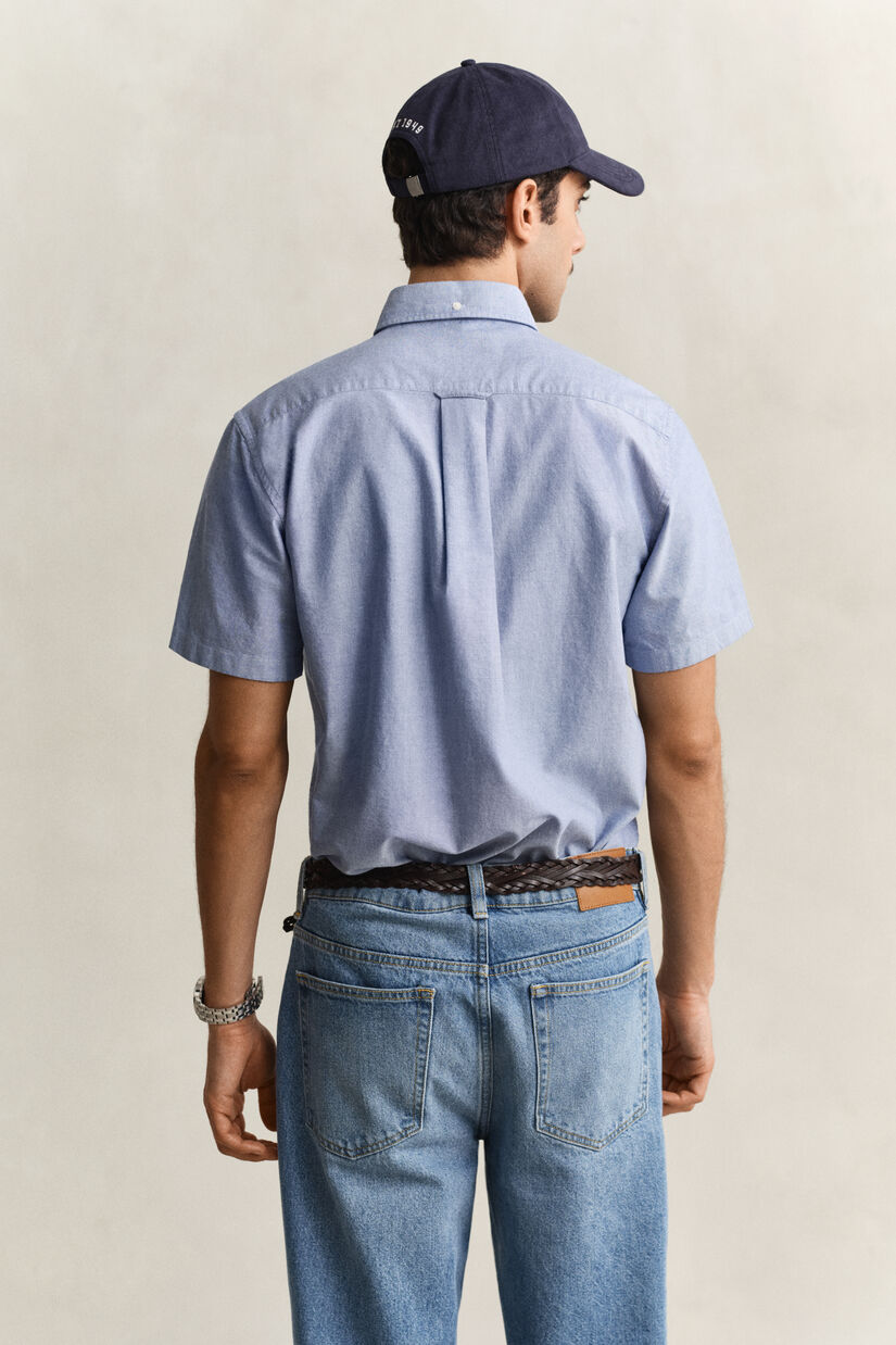 Chemise &agrave; manches courtes en coton Oxford classique