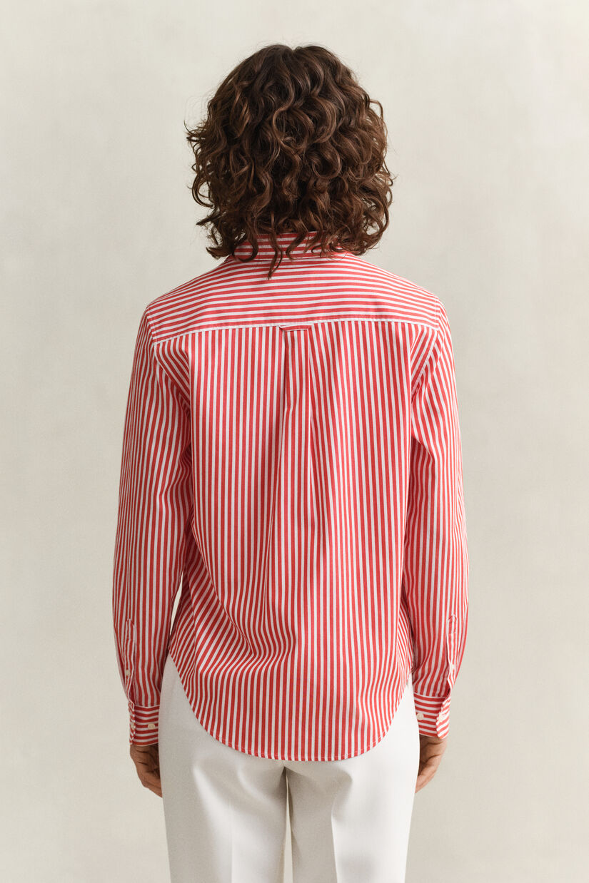 Chemise classique coupe regular en popeline &agrave; rayures