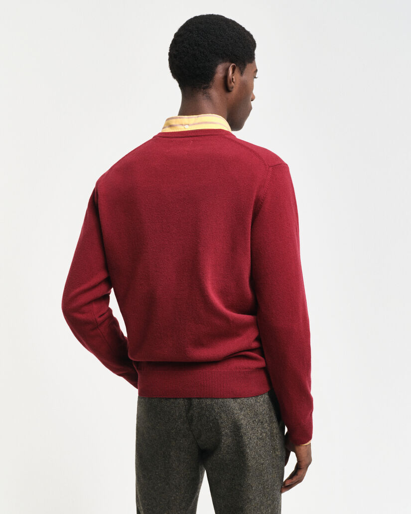 Pull col V en laine d'agneau ultrafine