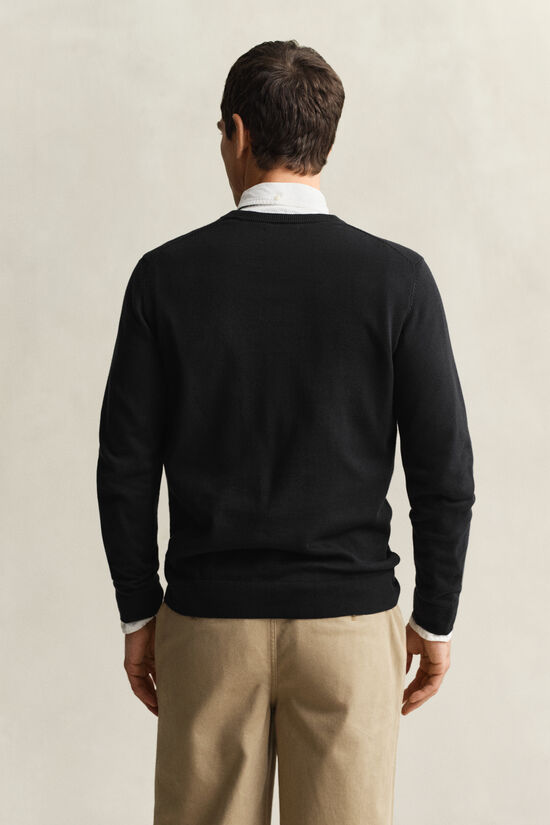 Pull col V en coton classique