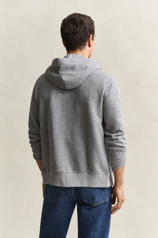 Sweat &agrave; capuche zipp&eacute; avec &eacute;cusson