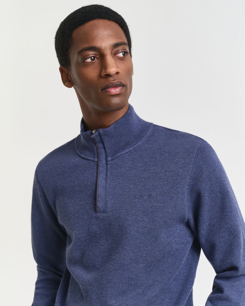Sweat-shirt &agrave; demi-zip Sacker Rib