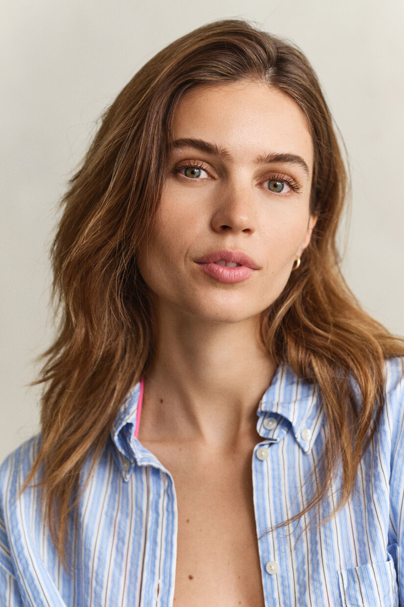 Chemise en seersucker &agrave; rayures