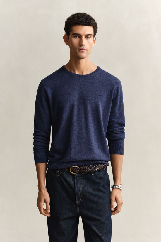 Pull en coton m&eacute;lang&eacute; flamm&eacute;