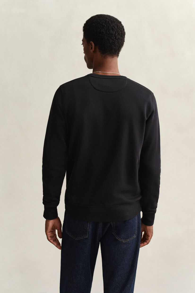 Sweat-shirt col rond avec &eacute;cusson