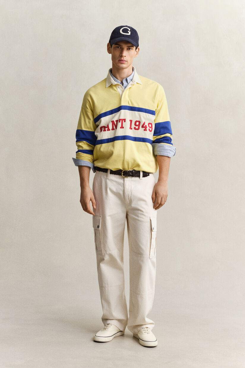 Pantalon cargo &agrave; chevrons