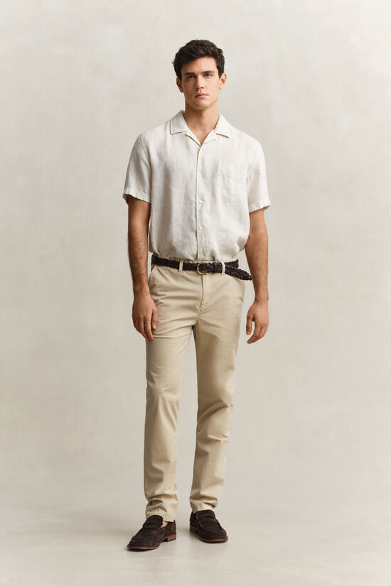 Pantalon chino effet d&eacute;lav&eacute;