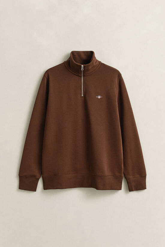 Sweat-shirt &agrave; demi-zip avec &eacute;cusson