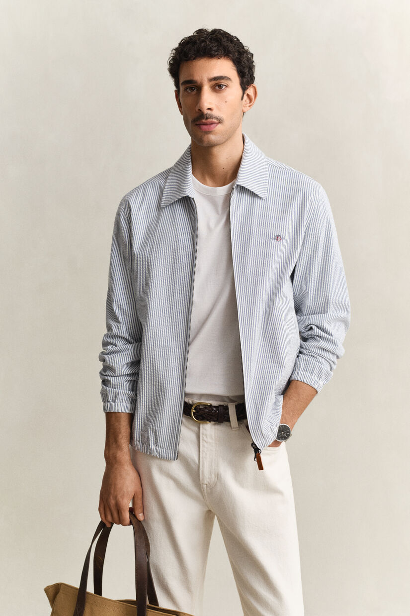 Veste Windcheater en seersucker