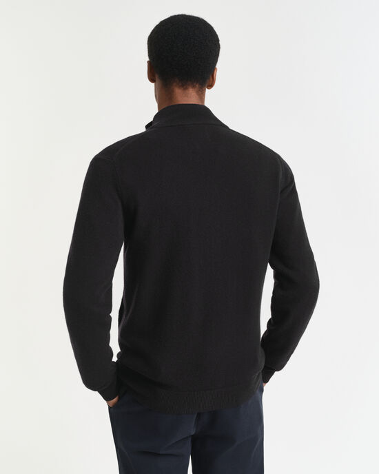 Cardigan zipp&eacute; en laine d'agneau ultra-fine