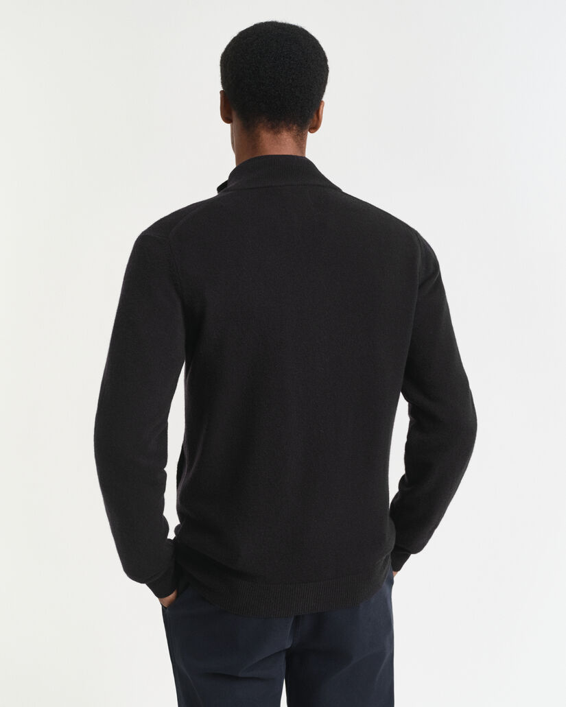 Cardigan zipp&eacute; en laine d'agneau ultra-fine