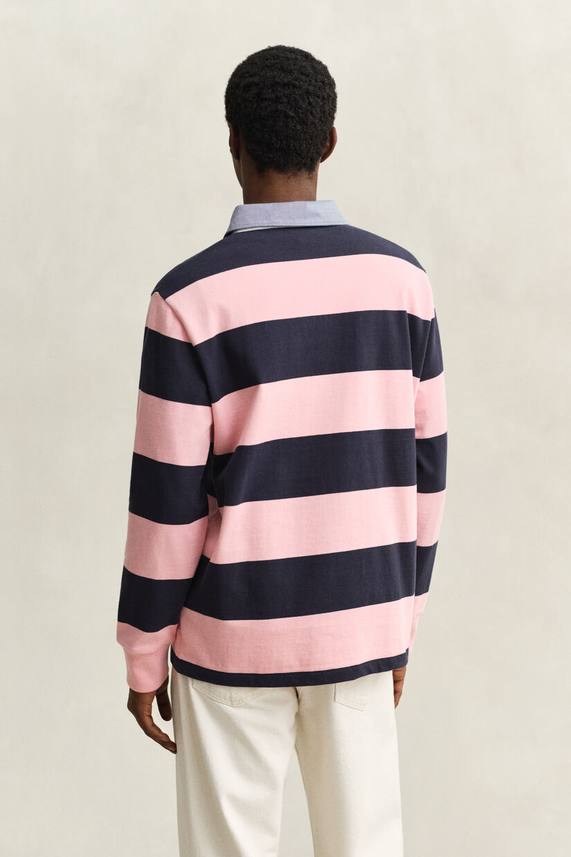 Heavy Rugger &agrave; rayures avec col en chambray