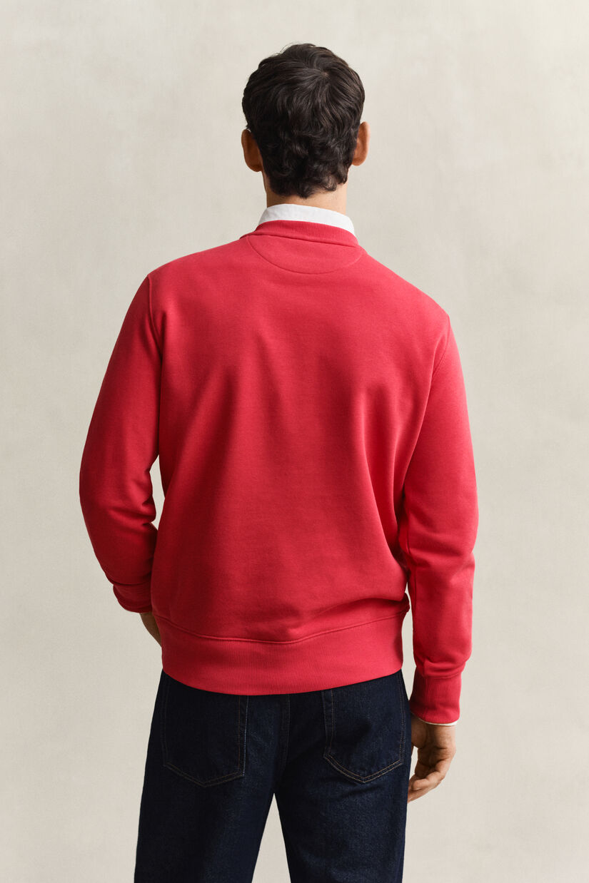 Sweat-shirt col rond avec &eacute;cusson