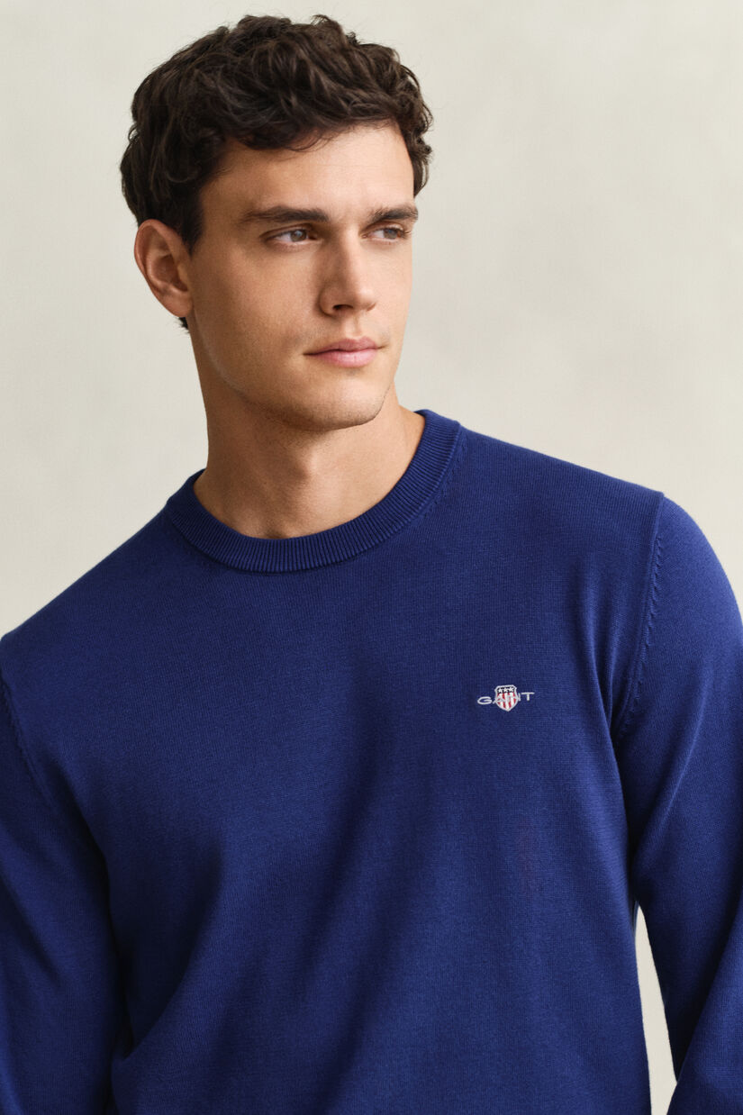 Pull col rond en coton