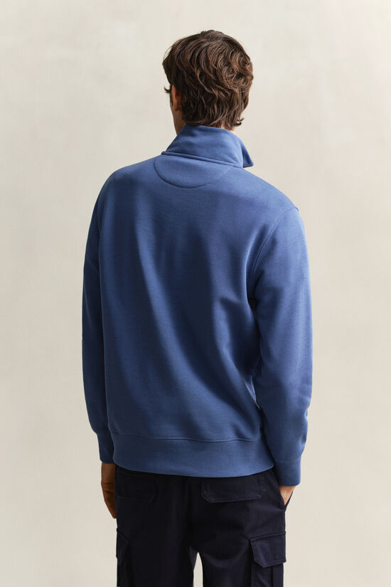 Sweat-shirt &agrave; demi-zip avec &eacute;cusson