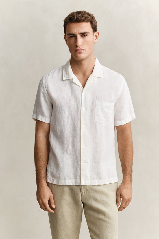 Chemise &agrave; manches courtes en lin