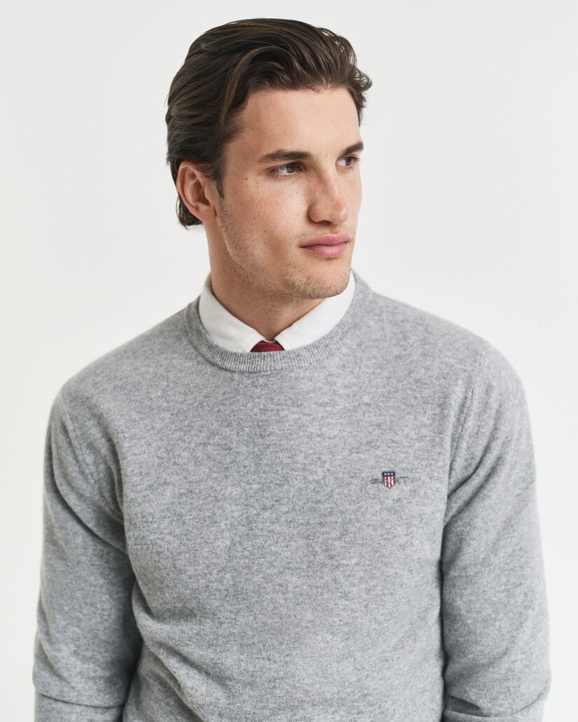 Pull ras du cou en laine d'agneau ultrafine