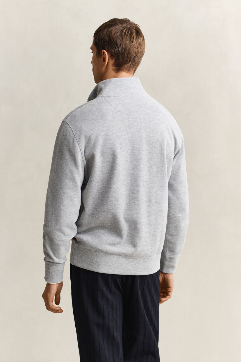 Sweat-shirt &agrave; demi-zip Sacker Rib