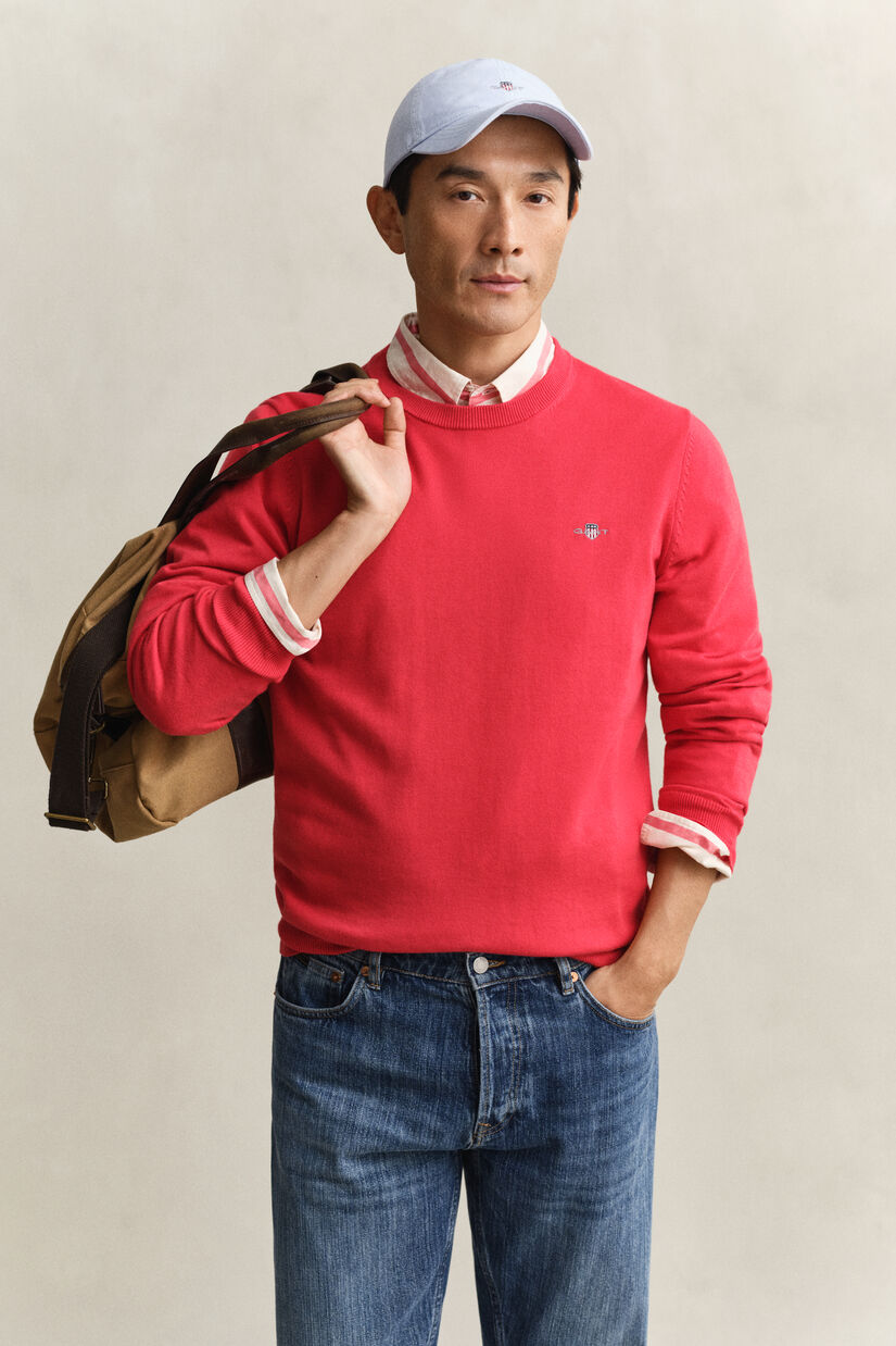 Pull col rond en coton