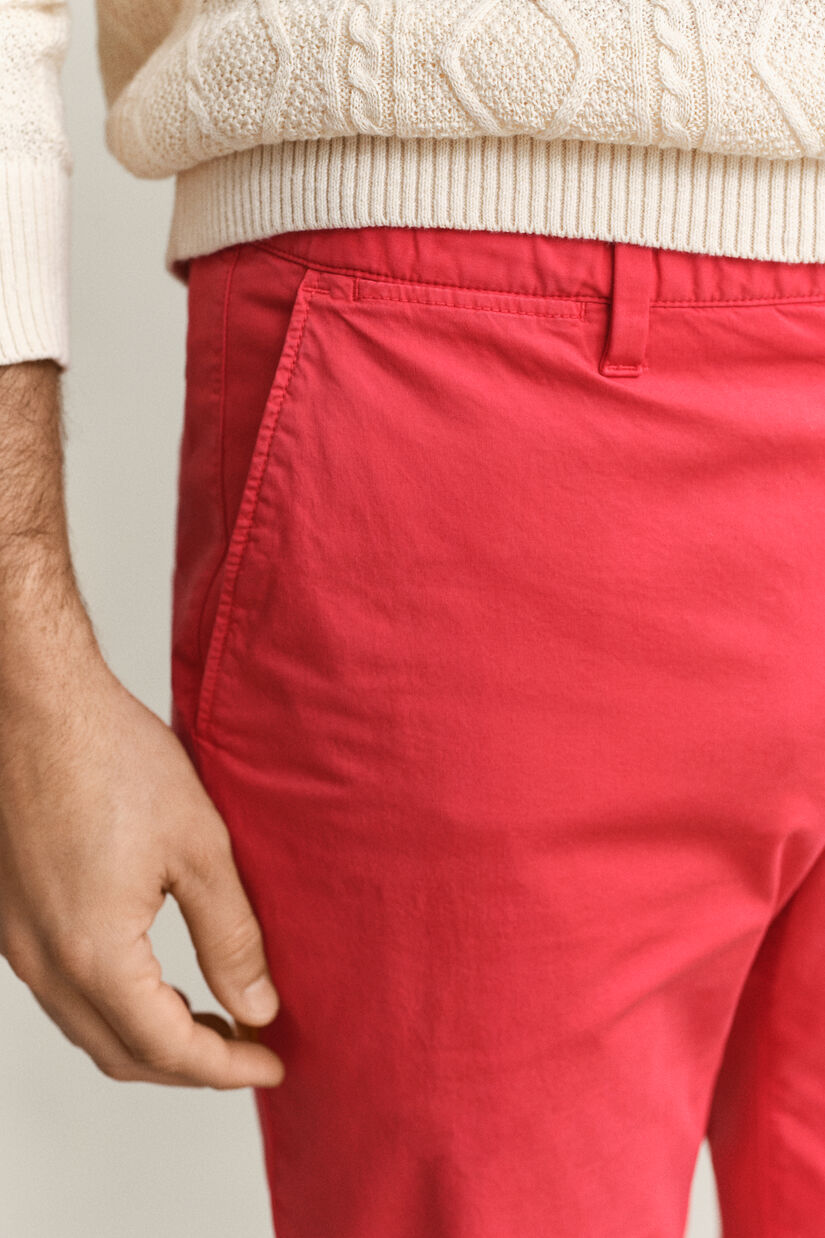 Pantalon chino effet d&eacute;lav&eacute;