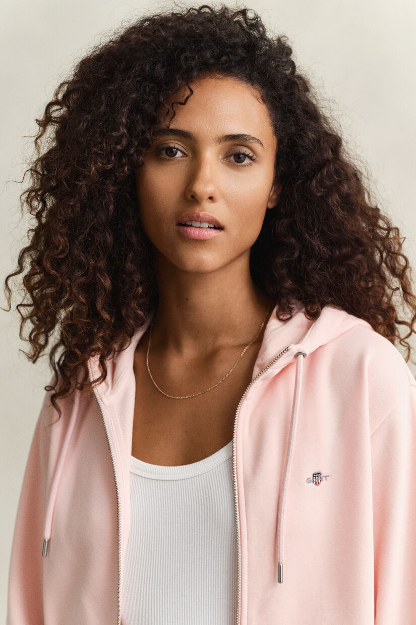 Sweat &agrave; capuche zipp&eacute; avec &eacute;cusson