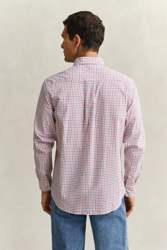 Chemise en popeline &agrave; carreaux classique