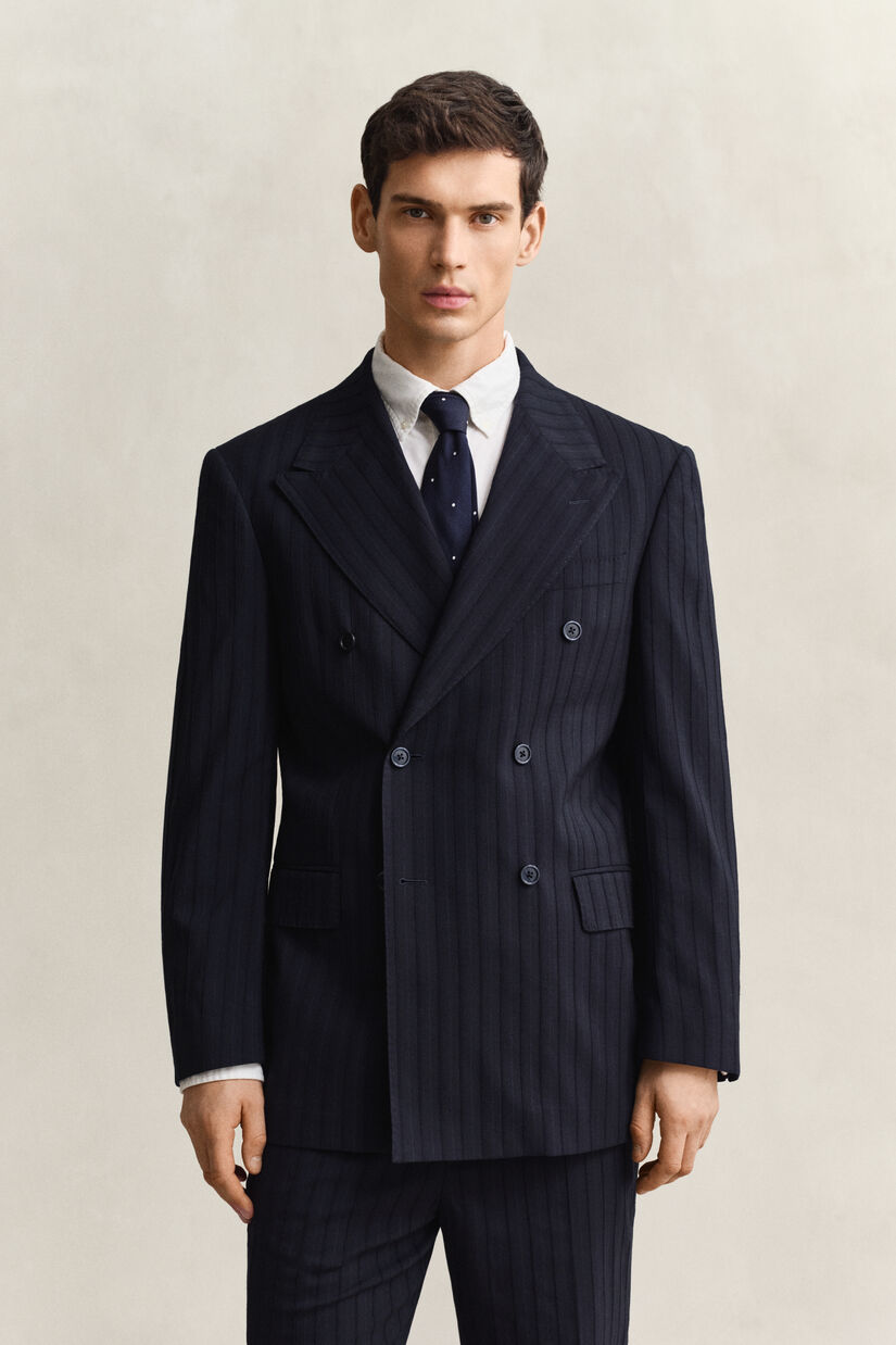 Veste de costume &agrave; rayures tennis ton sur ton