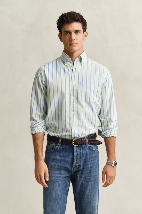 Chemise en coton Oxford &agrave; rayures Archive