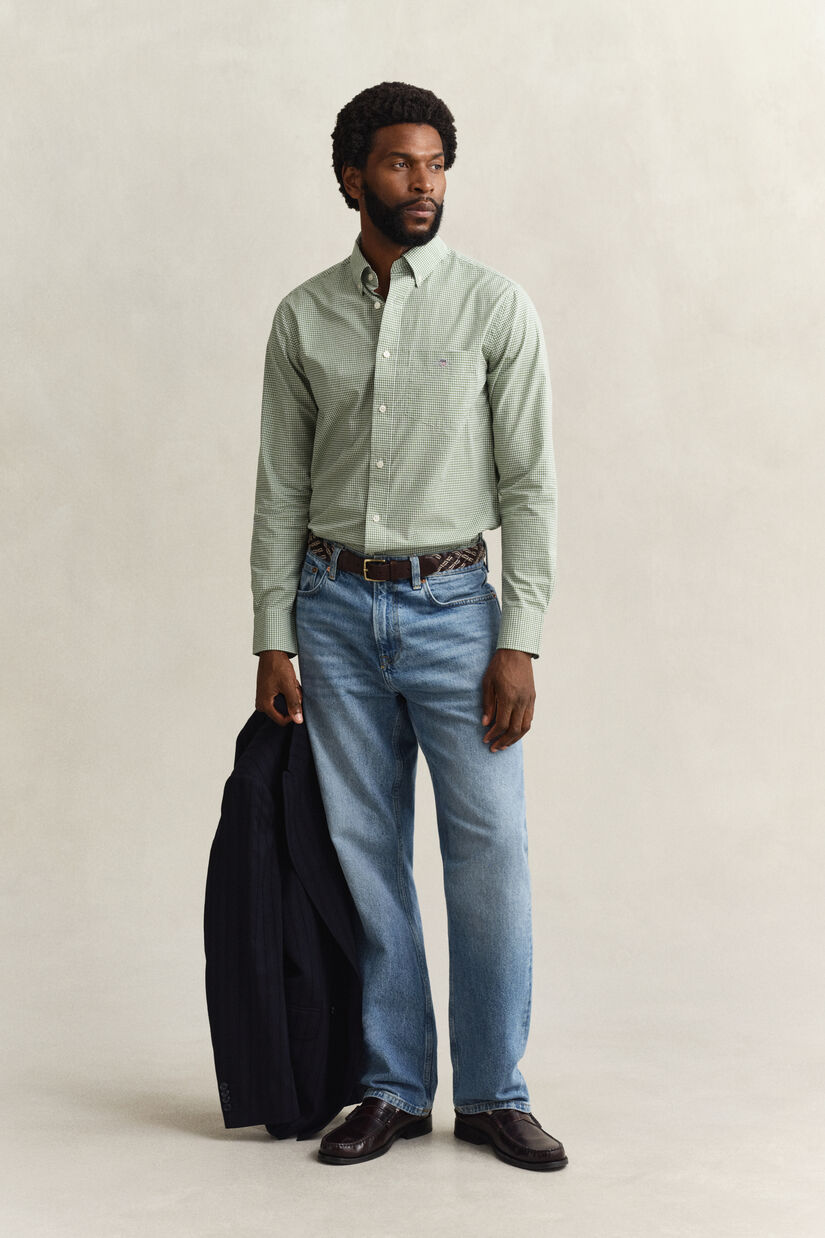Chemise vichy en popeline classique