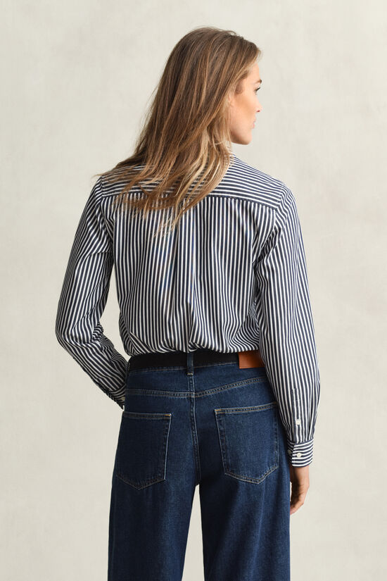 Chemise classique coupe regular en popeline &agrave; rayures