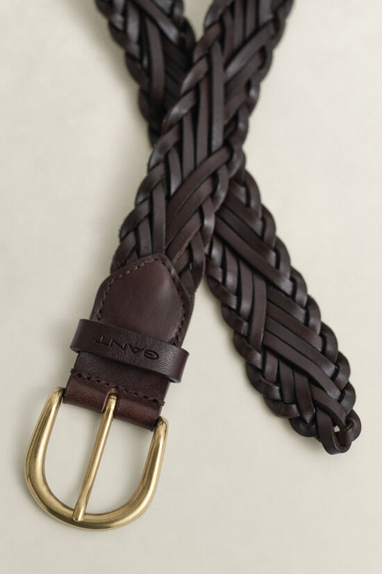 Ceinture en cuir tress&eacute;