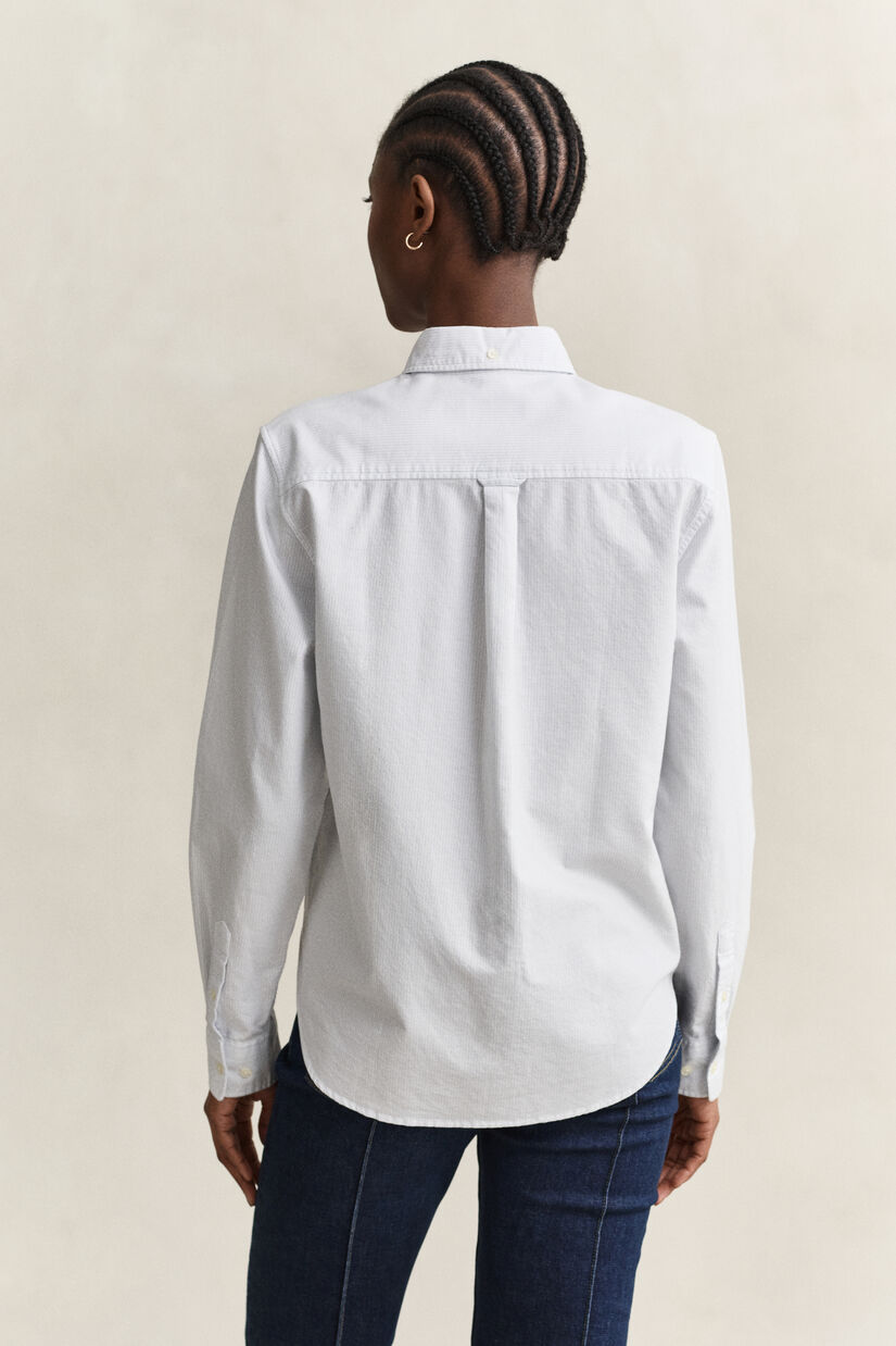 Chemise en coton Oxford classique &agrave; rayures