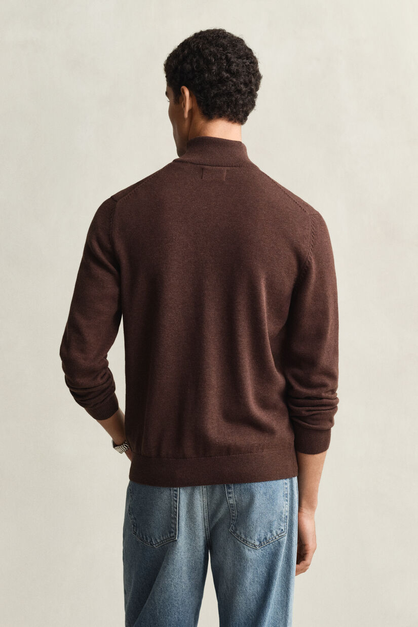 Cardigan zipp&eacute; en coton d&eacute;contract&eacute;