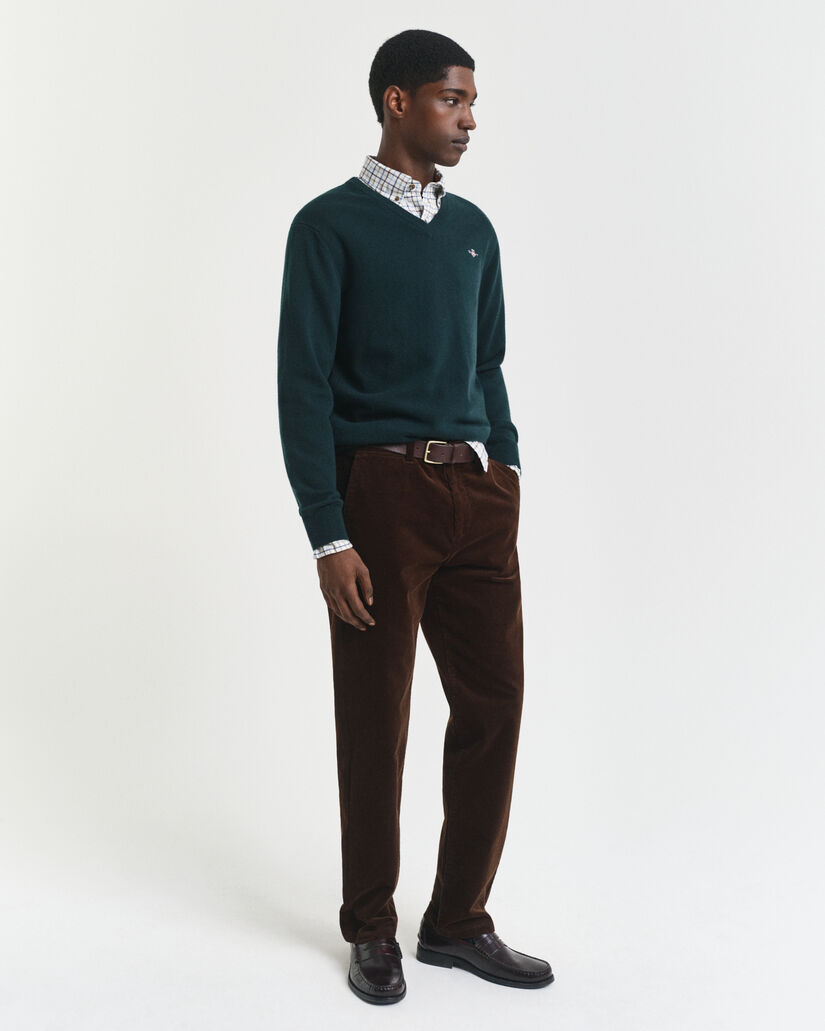 Pull col V en laine d'agneau ultrafine