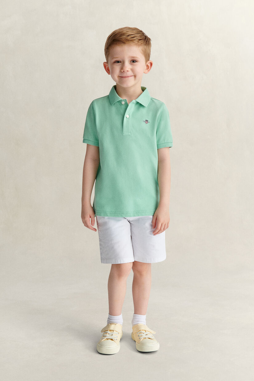 Polo en coton piqu&eacute; Shield Enfant