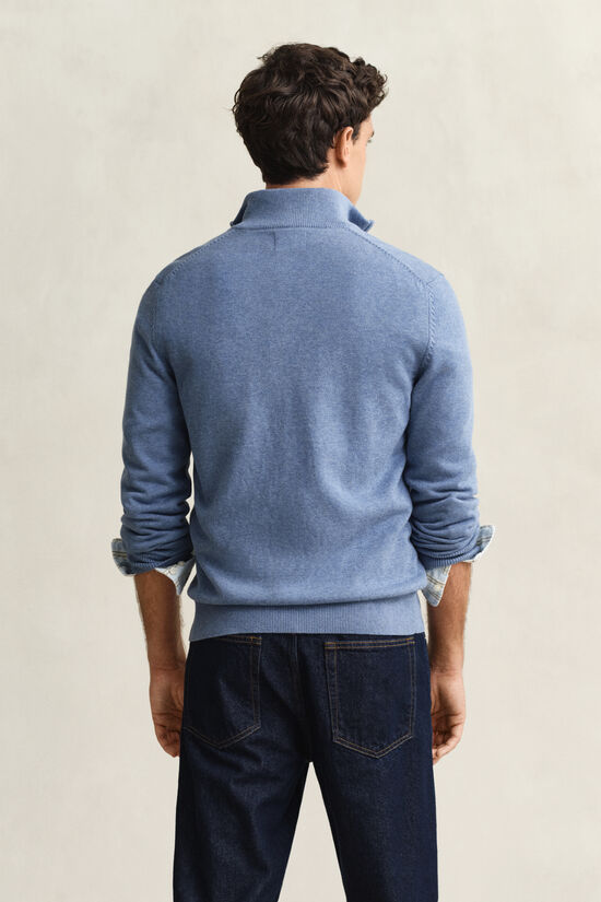 Cardigan zipp&eacute; en coton d&eacute;contract&eacute;