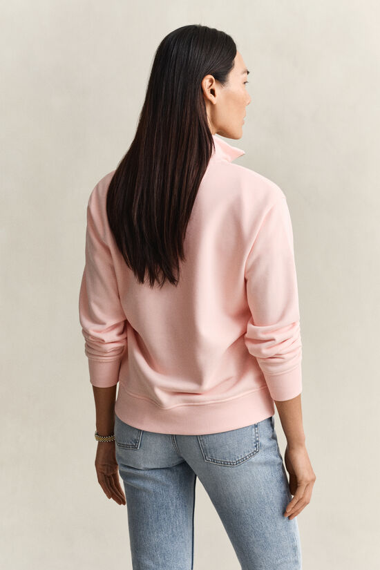 Sweat-shirt &agrave; demi-zip avec &eacute;cusson