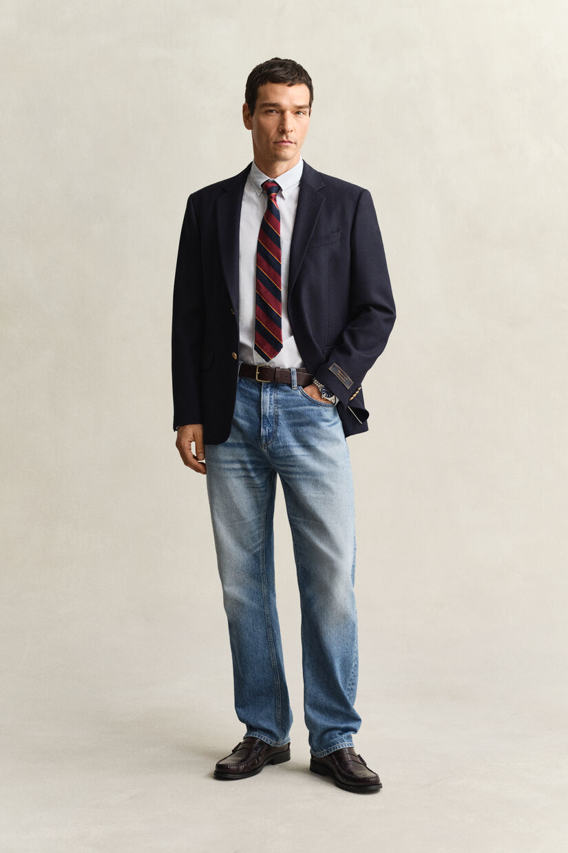 Chemise en popeline classique &agrave; rayures Banker