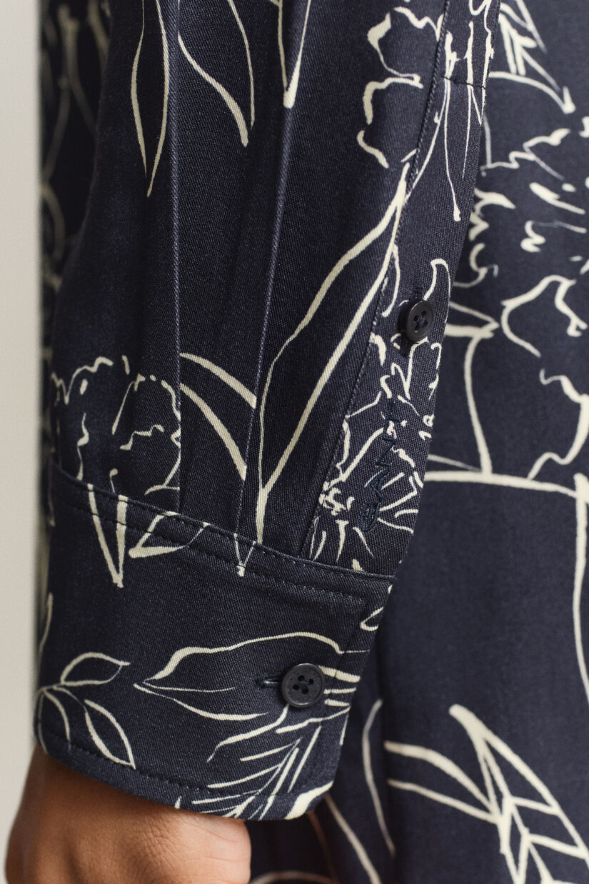 Robe-chemise &agrave; imprim&eacute; floral