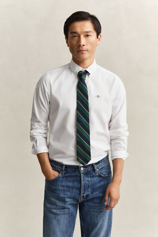 Chemise coupe slim en popeline classique