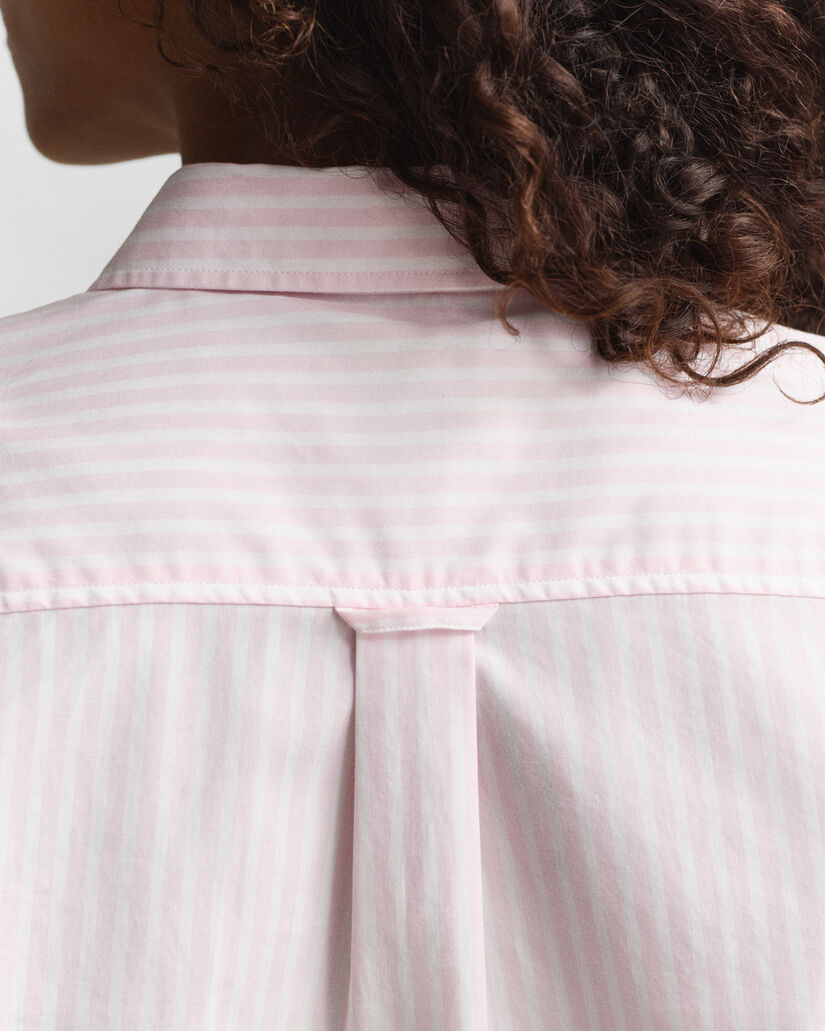 Chemise classique coupe regular en popeline &agrave; rayures
