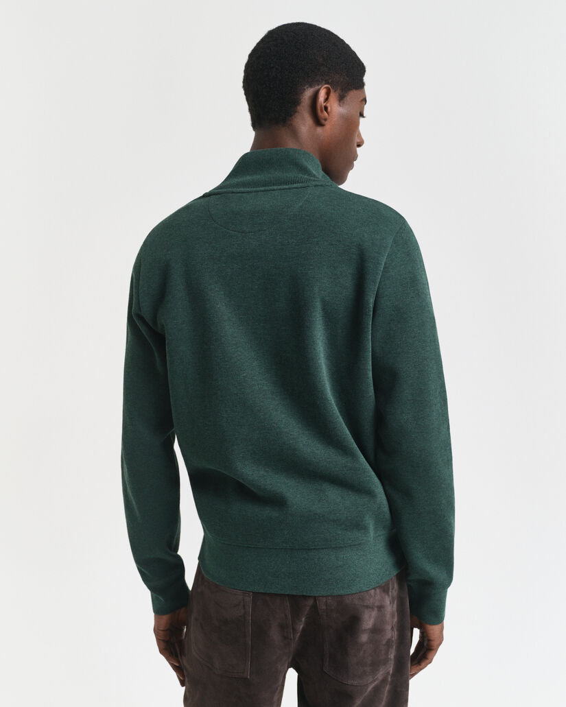 Sweat-shirt &agrave; demi-zip Sacker Rib