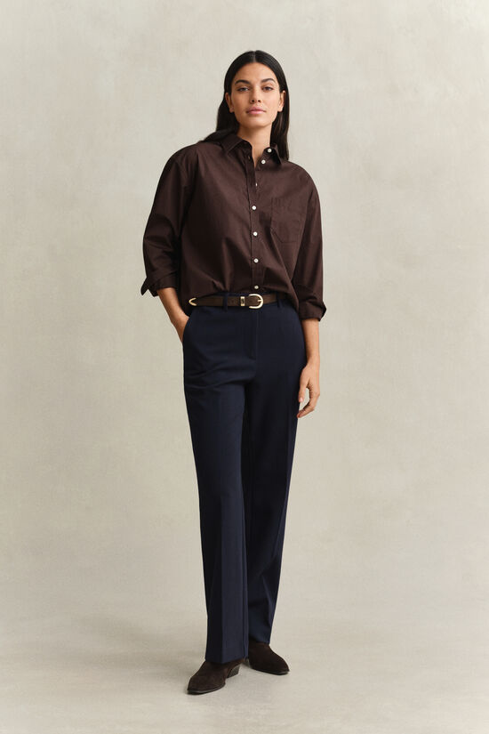 Pantalon coupe slim &eacute;vas&eacute;