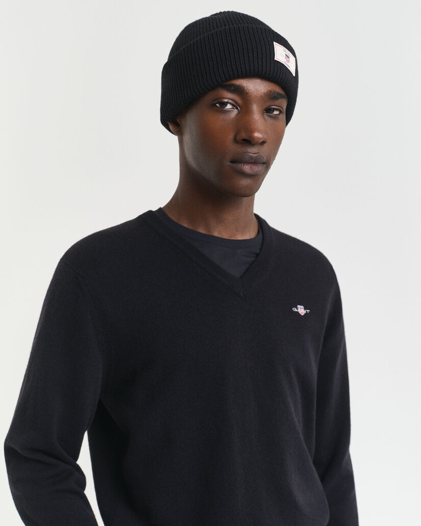 Pull col V en laine d'agneau ultrafine