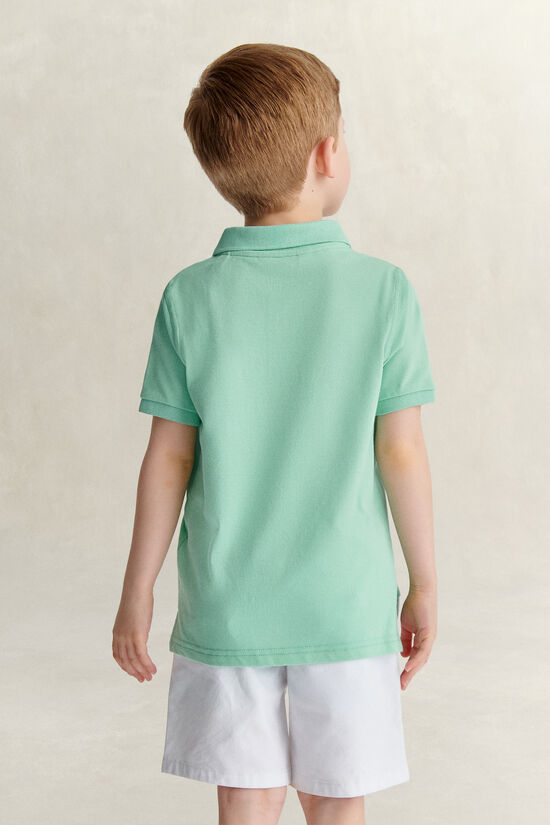 Polo en coton piqu&eacute; Shield Enfant