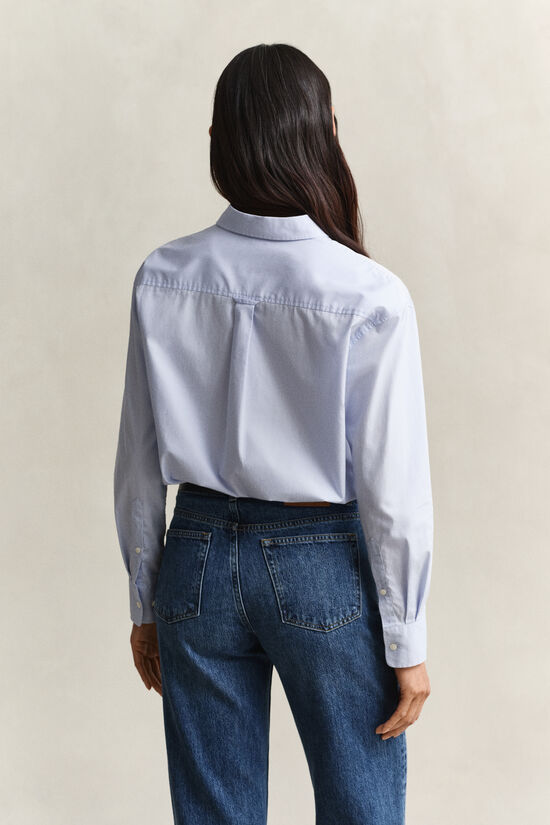 Chemise coupe d&eacute;contract&eacute;e en popeline classique