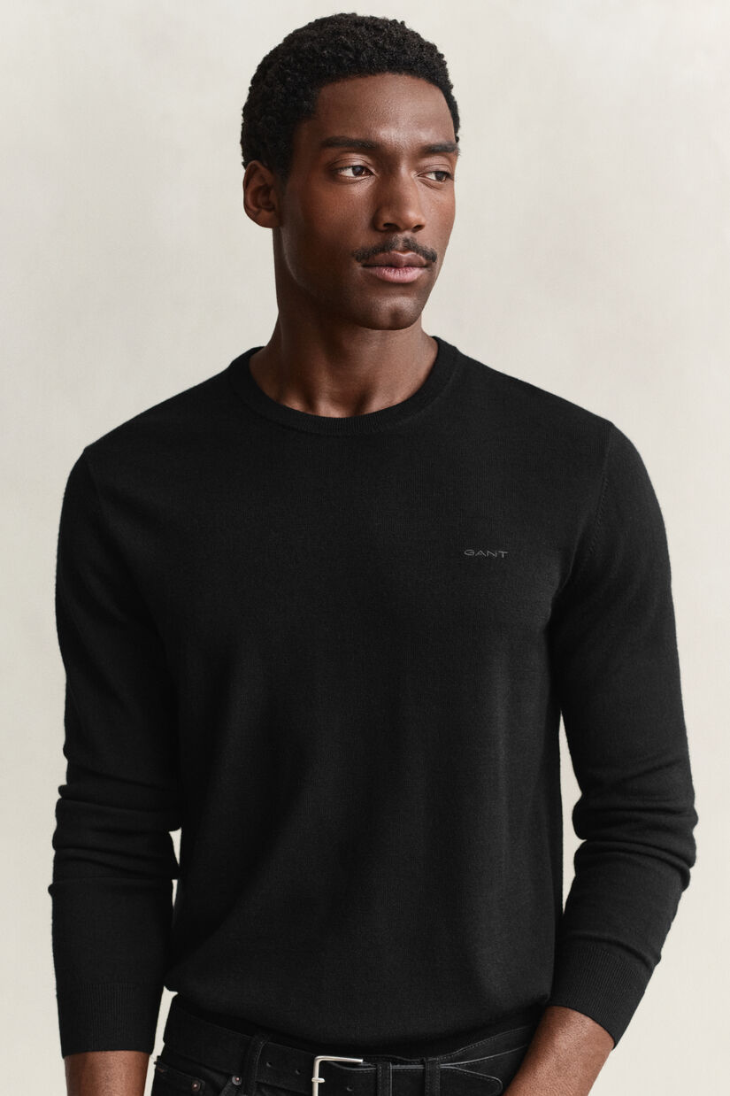 Pull col rond en laine m&eacute;rinos