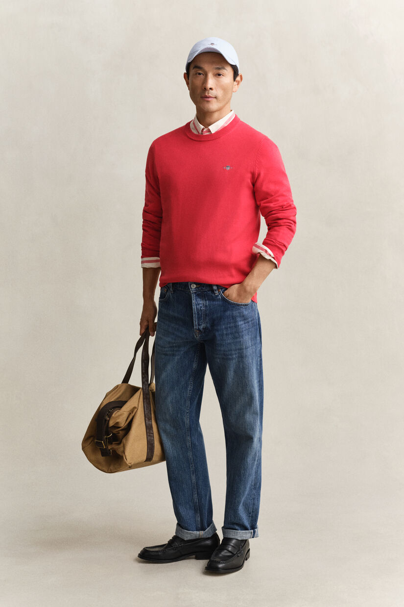 Pull col rond en coton