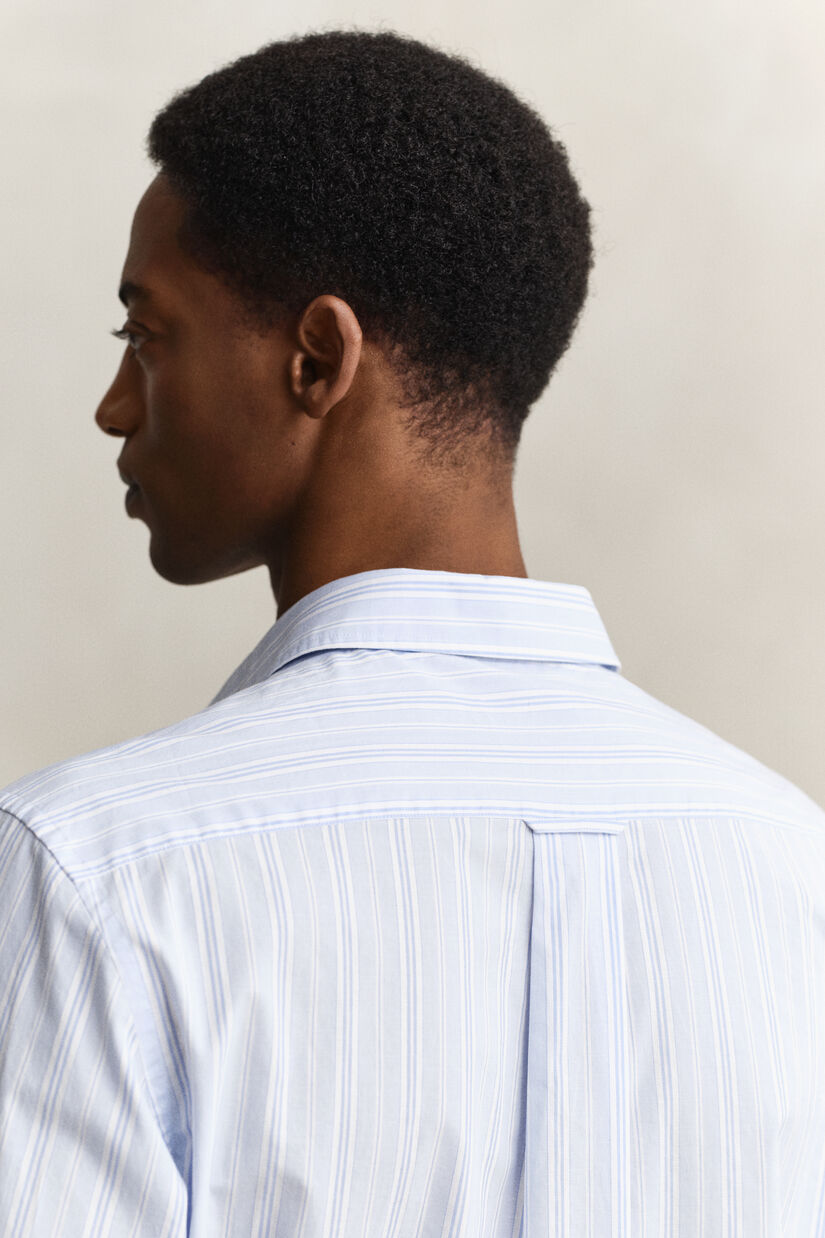 Chemise coupe regular &agrave; rayures dobby
